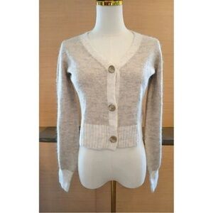 Sincerely Jules Light Gray Button-Up Cardigan